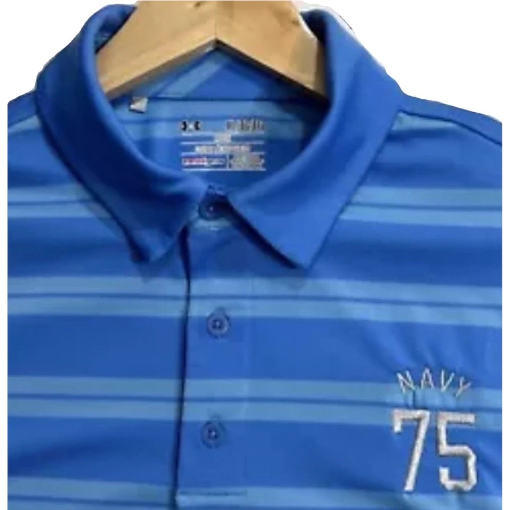 Mens Under‎ Armour Heatgear Loose Fit Golf Polo Military NAVY 75 Sz XL